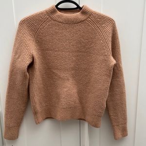 Banana Republic mock neck waffle WARM crop sweater